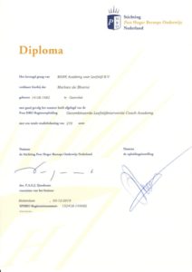Marloes Baas - de Bloeme Diploma Post HBO Beroepsopleiding Leefstijl- en Vitaliteitscoach